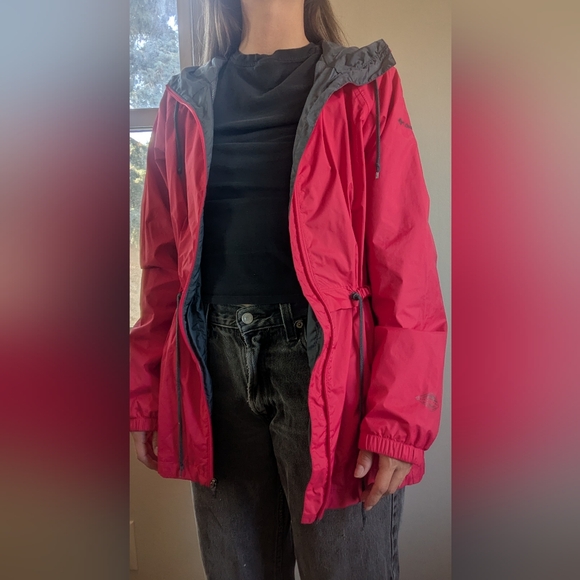 Columbia Hot Pink and Gray Hooded Windbreaker - Picture 3 of 5